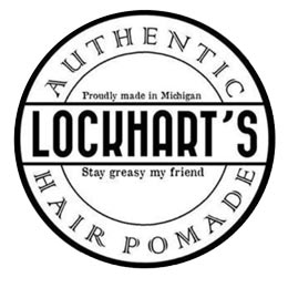 Lockhart's Authentic, out of Owosso, Michigan, is a traditional petroleum based pomade line.  With four different holds, you're sure to find the one that works best for your style.  Lockhart's Authentic pomades are a great option if you're looking for control, smoothness, and a bit of shine while maintaining pliability.  Your hair will smell great, stay in place, and you won't have that unappealing crunchy look you get from gel or hairspray. 